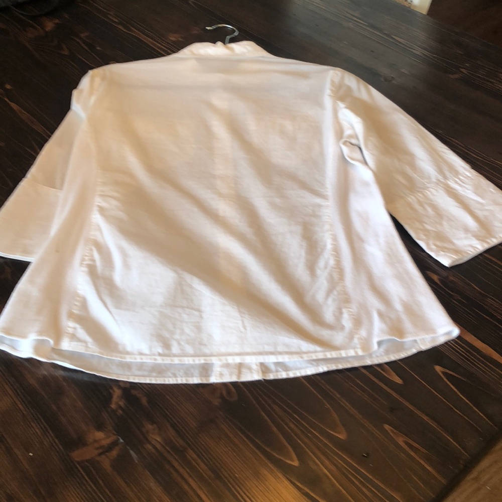 CAbi Med white button down 3/4 sleeve 100% cotton - Picture 6 of 7